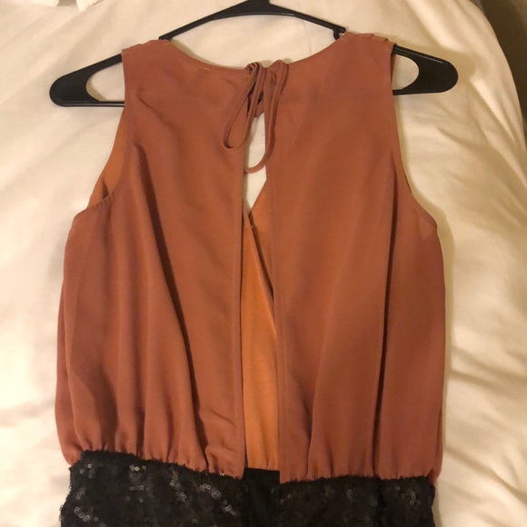 Romper (Top attaches to shiny shorts) Size Small - Picture 2 of 3